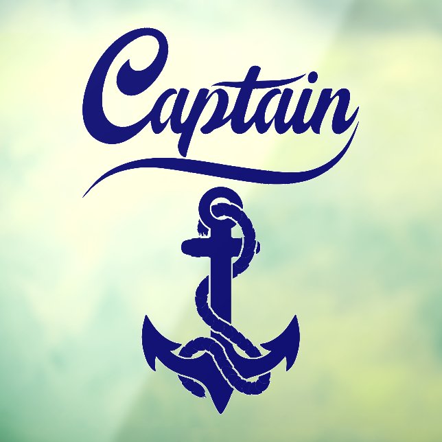 Captain Sailboat Anchor Nautical Design (Sheet 3)