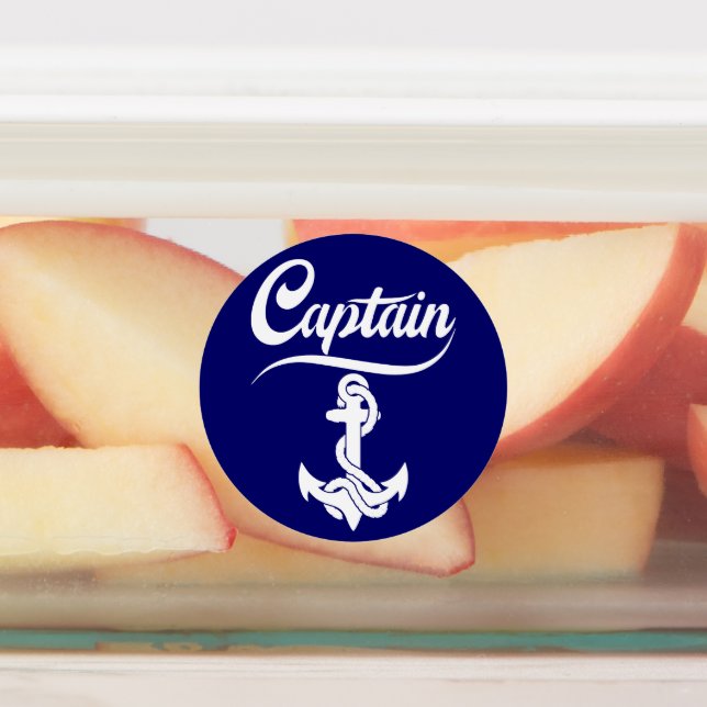 Captain Sailboat Anchor Nautical Design (Affixed)