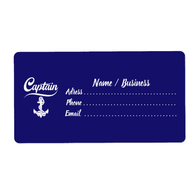 Captain Sailboat Anchor Nautical Design (Front)