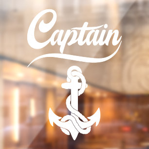 Captain Sailboat Anchor Nautical Design