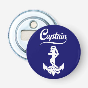 Captain Sailboat Anchor Nautical Design Bottle Opener