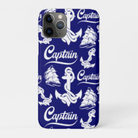 Captain Sailboat Anchor Nautical Design