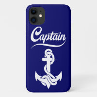 Captain Sailboat Anchor Nautical Design