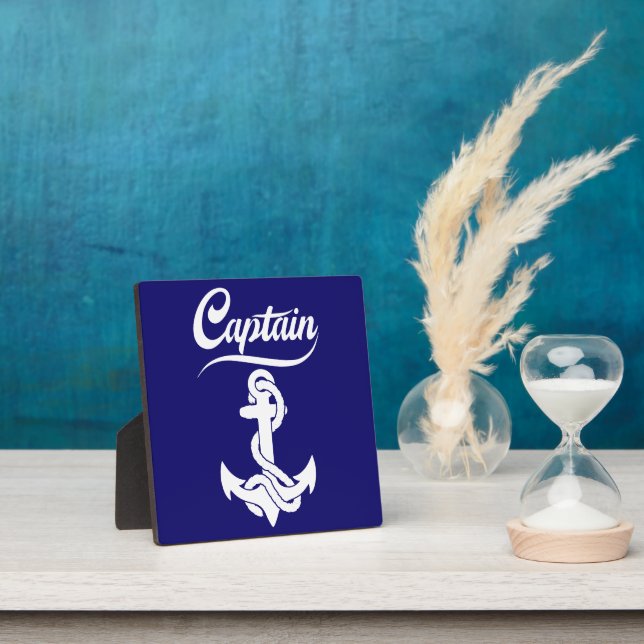 Captain Sailboat Anchor Nautical Design Plaque (Insitu)