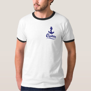 Captain Sailboat Anchor Nautical Design T-Shirt