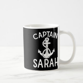 Captain Sarah Anchor Boat Yacht Boating Ship  Coffee Mug