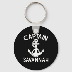 Captain Savannah Yacht Boating Ship Anchor Boat  Key Ring