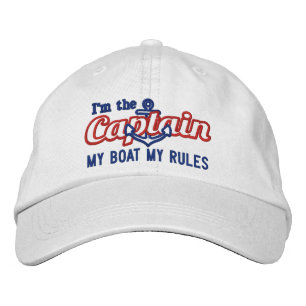 Captain says My Boat My Rules Embroidered Hat