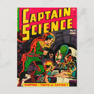 Captain Science -- Vampires: Truth or Fiction? Postcard