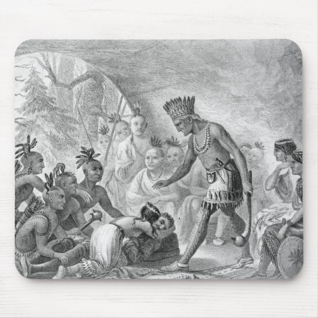 Captain Smith rescued by Pocahontas Mouse Pad (Front)