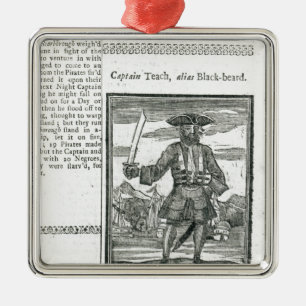 Captain Teach, Alias Black Beard Metal Tree Decoration