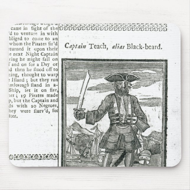 Captain Teach, Alias Black Beard Mouse Pad (Front)