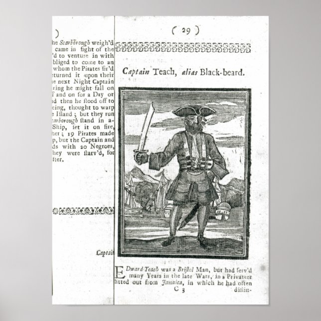 Captain Teach, Alias Black Beard Poster (Front)
