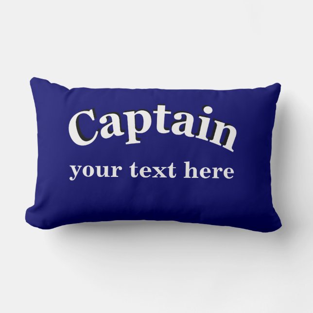 Captain to Personalise Lumbar Cushion (Front)