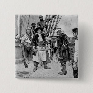 Captain Tongrelow Took the Biggest, illustration 15 Cm Square Badge