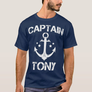 CAPTAIN TONY Funny Birthday Personalised Name T-Shirt