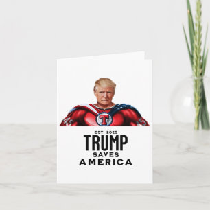 Captain Trump Saves America Card