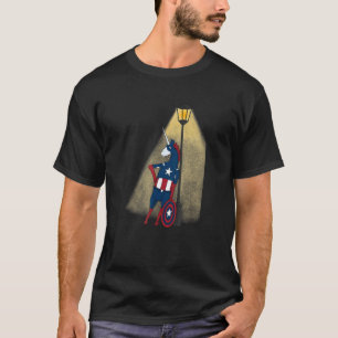Captain Unicorn Heroes Motif In Comic T-Shirt