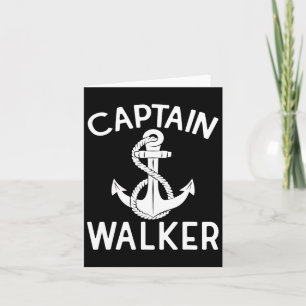 Captain Walker Ship Boating Yacht Boat Anchor Card