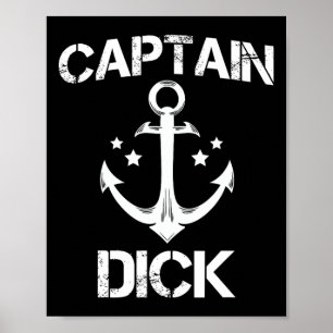 Captain Willy Funny Birthday Personalised Name Boa Poster
