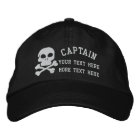 Captain With Skull And Cross Bones customisable