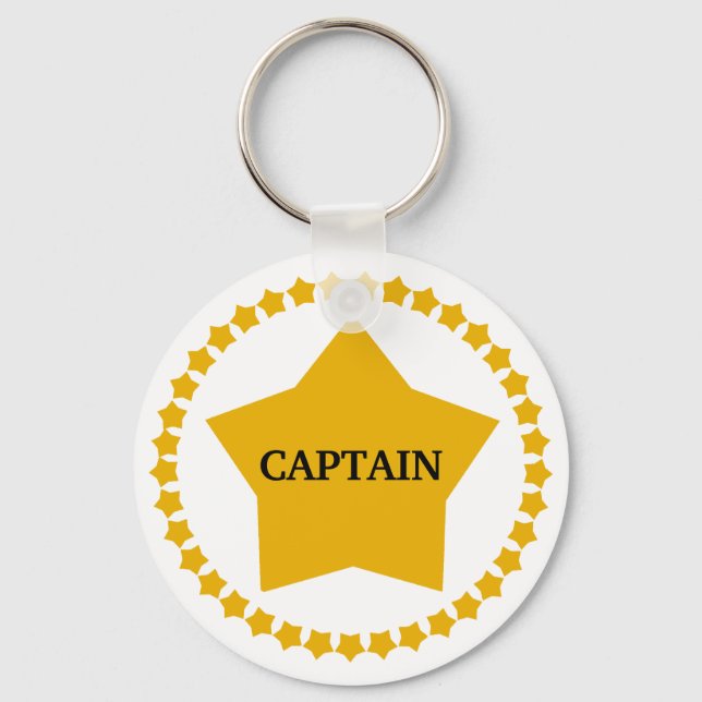Captain's Gold Star Key Ring (Front)