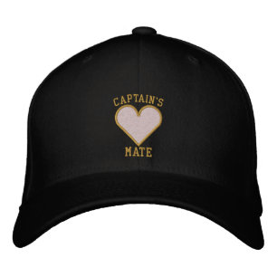 CAPTAIN'S MATE Heart design Embroidered Hat