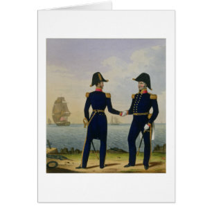 Captains, plate 5 from 'Costume of the Royal Navy