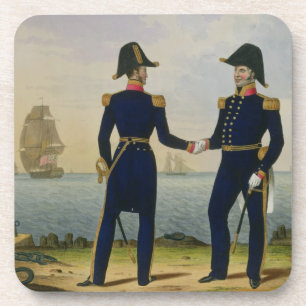 Captains, plate 5 from 'Costume of the Royal Navy Coaster