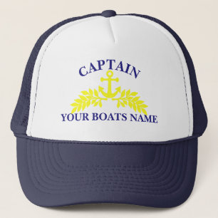 Captains ships anchor trucker hat