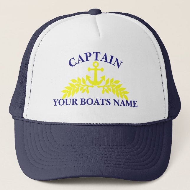 Captains ships anchor trucker hat (Front)
