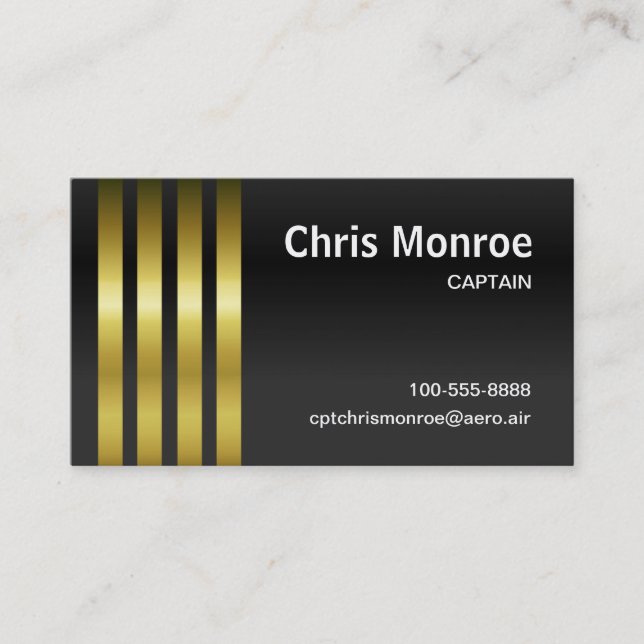 Captain's Stripes Business Card (Front)