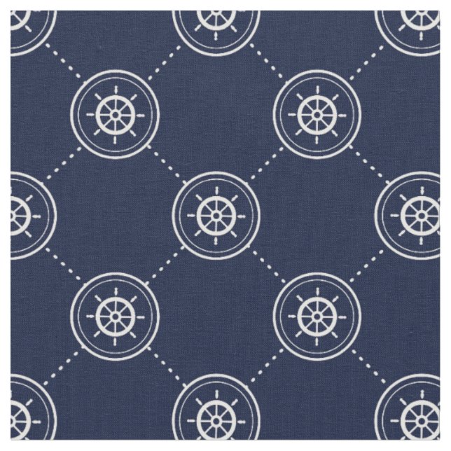Captain'S Wheel Pattern Fabric (Close Up)