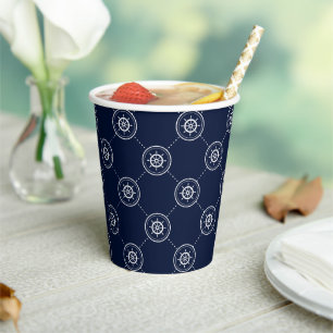Captain'S Wheel Pattern Paper Cups