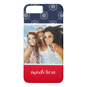 Captain'S Wheel Pattern   Your Photo & Name Case-Mate iPhone Case