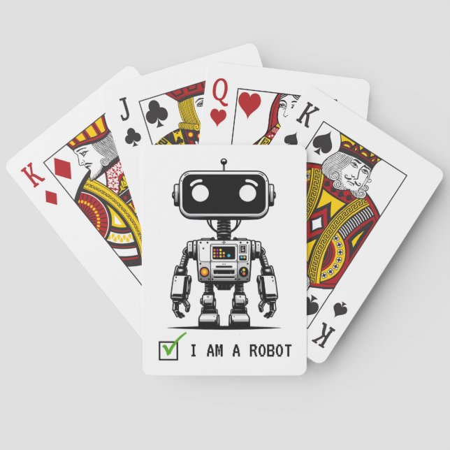 Captcha Robot – I am a Robot Playing Cards (Back)