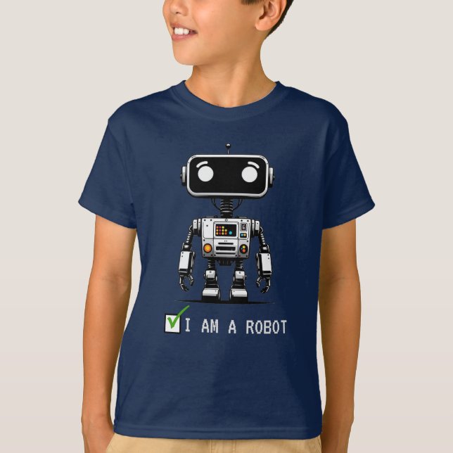 Captcha Robot – I am a Robot T-Shirt (Front)