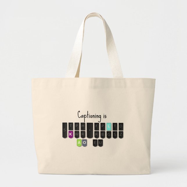 Captioning is Cool Steno Keyboard Bags (Front)