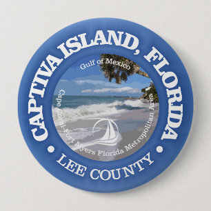 Captiva Island (C) 10 Cm Round Badge