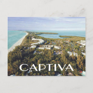 Captiva Island, Florida Aerial View Photo Postcard