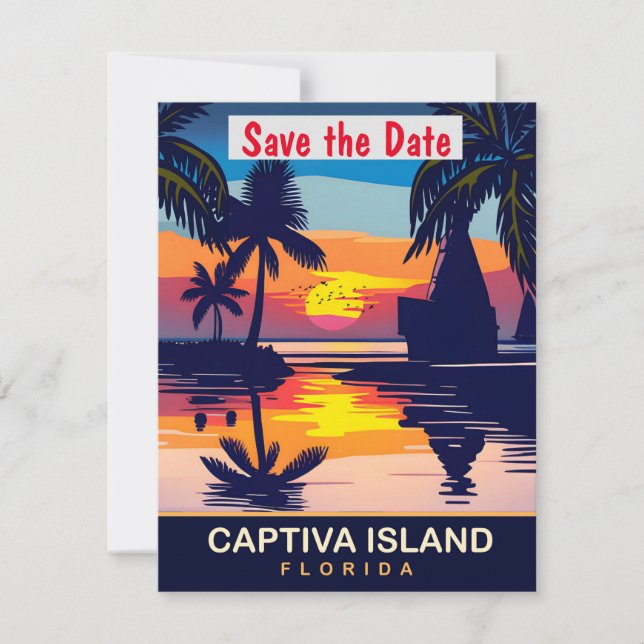 Captiva Island Florida Beach Wedding Invitation (Front)