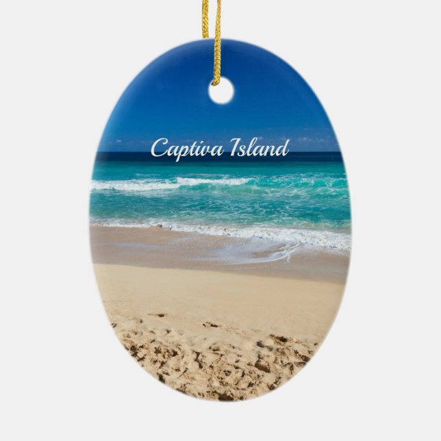 Captiva Island, Florida Ceramic Tree Decoration (Back)