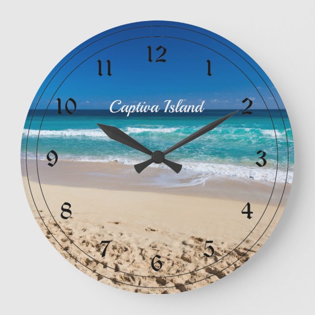 Captiva Island, Florida Large Clock (Front)