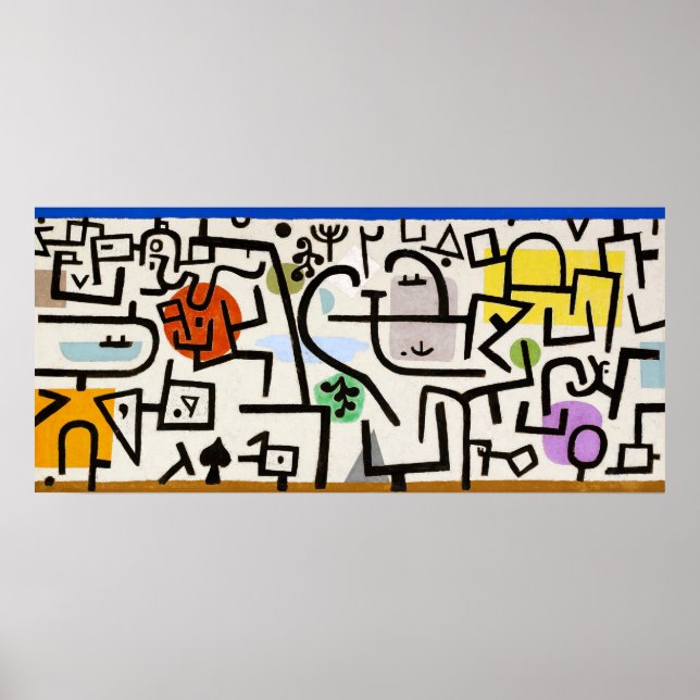 Captivating Abstraction: Rich Port by Paul Klee Poster (Front)