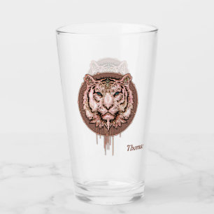 Captivating and artistic depiction of a tiger glass