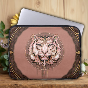 Captivating and artistic depiction of a tiger laptop sleeve