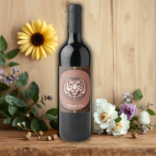 Captivating and artistic depiction of a tiger wine label