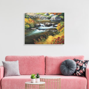 Captivating Anime-Style Oil Painting of Autumn  Canvas Print