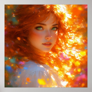 Captivating Beauty – Artistic Beach Portrait Poster