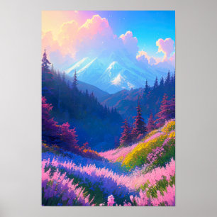 Captivating Beauty of the Colorful Valley Poster